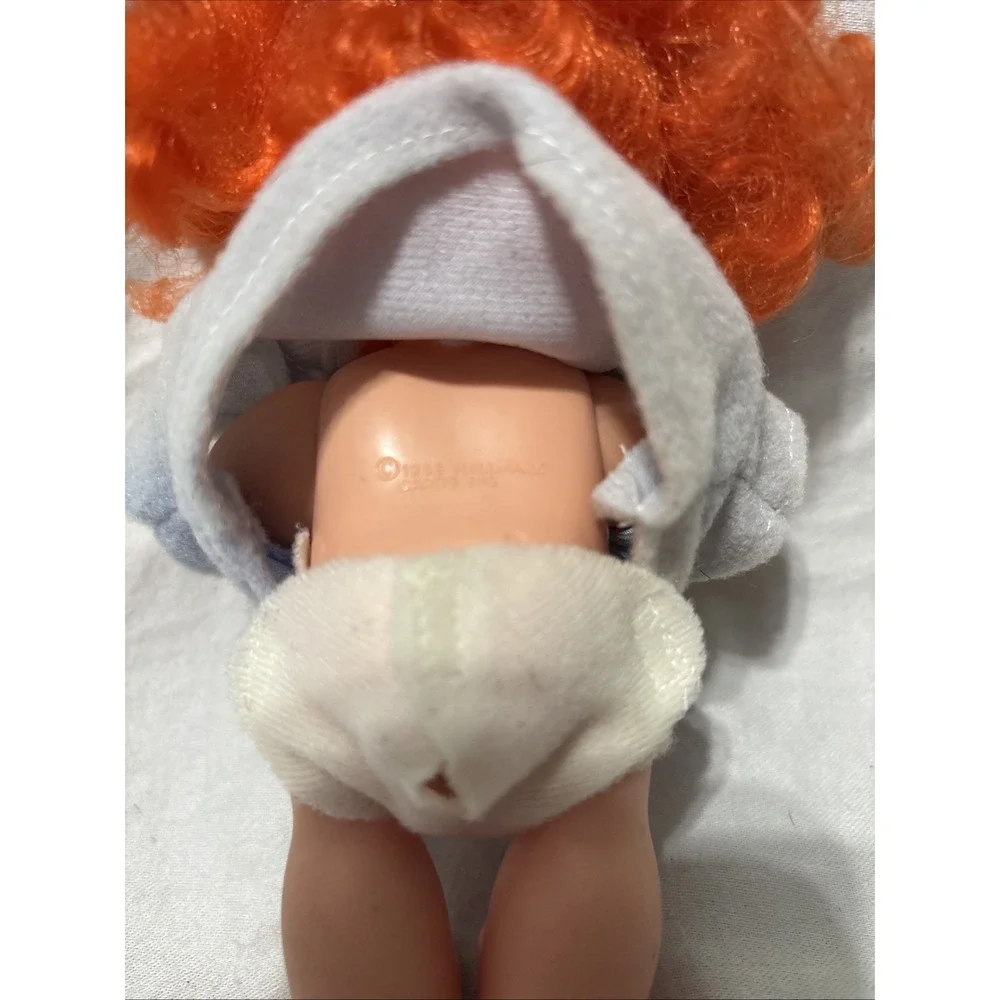 Hallmark 1986 Hugga Bunch Poseable Vinyl Doll Hugsy  Curly Orange Hair Spaceport